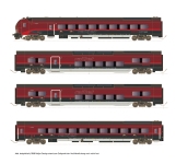 Hobbytrain H25401 - N - 4-tlg. Personenwagen-Set mit Steuerwagen Railjet DANI, 4-tlg. ÖBB, Ep. VI<br>Set 1
